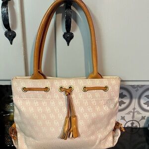 Dooney & Bourke Beige and light pink  Tote Bag made in the USA